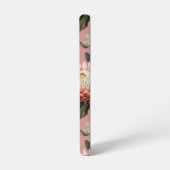 プロテアフラワーフインボピンク白グリーン電話ケース SAMSUNG GALAXYケース (左側面)