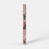 プロテアフラワーフインボピンク白グリーン電話ケース SAMSUNG GALAXYケース (右側面)