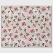 プロテアフラワーブケッ葉トとセージ化粧品b ラッピングペーパー (フラット)