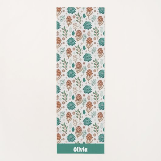 プロテアフラワー砂漠フローラ名パターンヨガマット ヨガマット (正面)