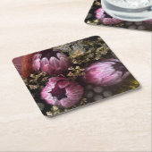 プロテアブーケコースター スクエアペーパーコースター (アングル)