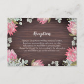 プロテアユーカリの葉の素朴木結婚の エンクロージャーカード (正面)