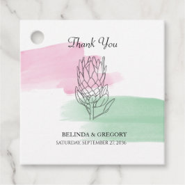 プロテア王の結婚水彩贈り物 フェイバータグ