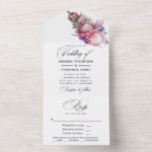 プロテア王はボホ結婚の オールインワン招待状 (内側)