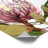 プロテア結婚グリーンリーの歓迎サイン ポスター (角)