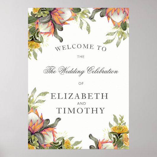 プロテア結婚ブーケ王のポスター ポスター (正面)