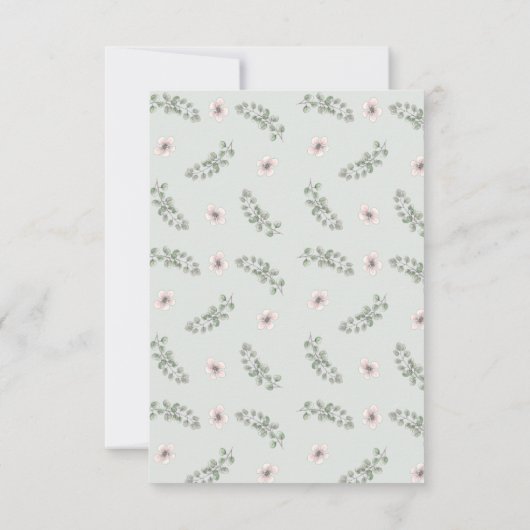 プロテア結婚花の返信カード 出欠カード (裏面)