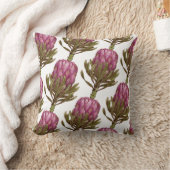 プロテア花植物パターン装飾用クッション クッション (ブランケット)