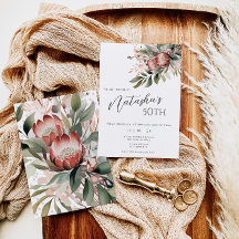 プロテア誕生日招待状