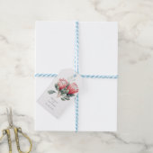 プロテア赤面ウオーターカラーフラワー結婚ズ ギフトタグ (より糸付き)