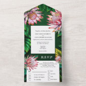 プロテア・スガルブシュ・フインボス水彩花の夏 オールインワン招待状 (内側)