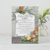 プロテア – ストレリツィアフラワーウェディングシャワー 招待状 (スタンド正面)