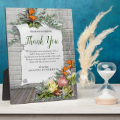 プロテア – Strelitziaフラワーサンキュー フォトプラーク (側面)