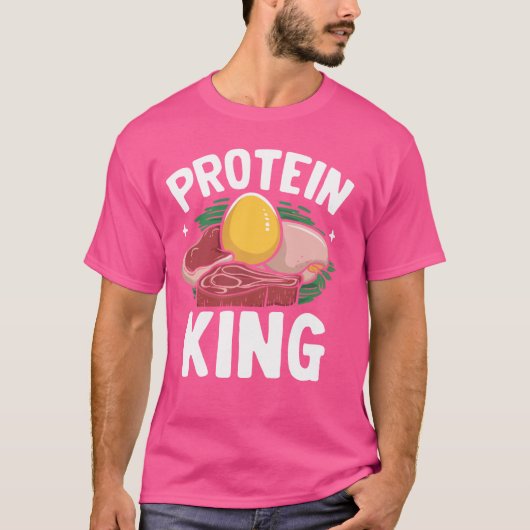 プロテインキング重量挙げ Tシャツ (正面)