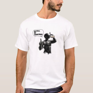 プロテインシェイクが先だね - おもしろジムTシャツ Tシャツ