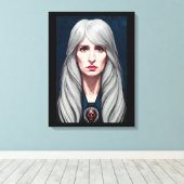 プロテクターエルダー魔女ファンタジー絵画アート キャンバスプリント (インサイチュ (ウッドフロア))