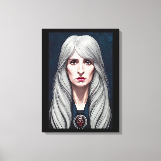 プロテクターエルダー魔女ファンタジー絵画アート キャンバスプリント (正面)