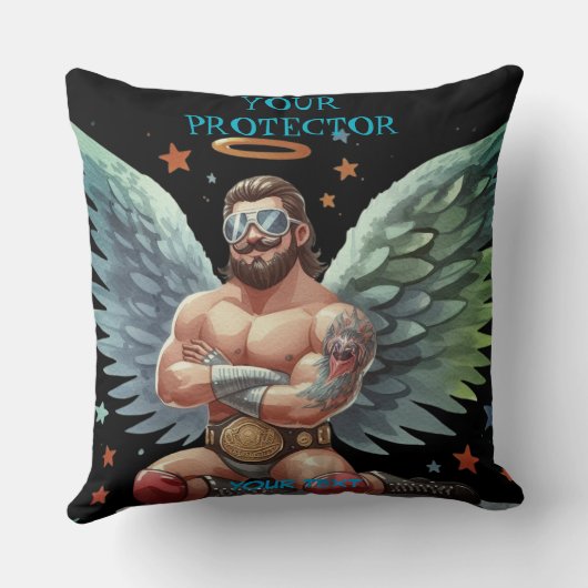 プロテクターガーディアンエンジェルショーレスラー クッション (裏面)