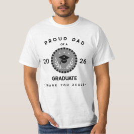 プロテスタントの父のクリスチャン卒業ありがとうイエス Tシャツ