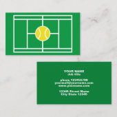 プロテニスインストラクター名刺テンプレート 名刺 (正面/裏面)