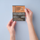 プロテニスプレーヤー、テニスのレッスン/クラスの広告 チラシ (手)