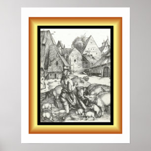 プロディガールソン～版木、銅版、版画1497 By Albrecht Durer to ポスター
