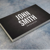 プロデューサミニマルはっきりした文字エレガント 名刺