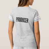 プロデューサーカメラサッカーTシャツ（女性） Tシャツ (裏面)