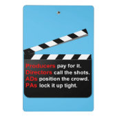 プロデューサー向け映画フィルムクルーパン ミニクリップボード (裏面)