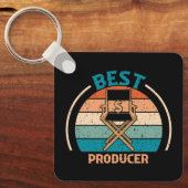 プロデューサ最高のー – レトロスタイルキーチェーン キーホルダー (正面)