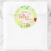 プロデュース製品ラベルの庭から ラウンドシール (バッグ)