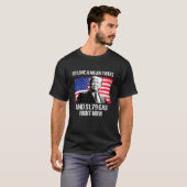 プロトランプアメリカ国旗の平均ツイートと1.79ガス里 Tシャツ (正面フル)