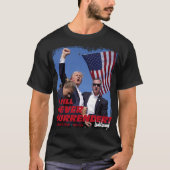 プロトランプ決して降伏しない！MAGA 2024 Tシャツ (正面)