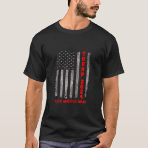 プロトランプ2024救アメリカ再度ヴィンテージ米国国旗 Tシャツ