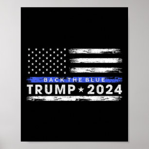 プロトランプ2024青い薄い青い線をバック ポスター