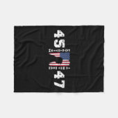 プロトランプ45 47愛国主義は死んでいないヴィンテージFla フリースブランケット (正面(横))