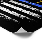 プロトランプ47 2024青い薄い青いライン名をバック ポスター (角)