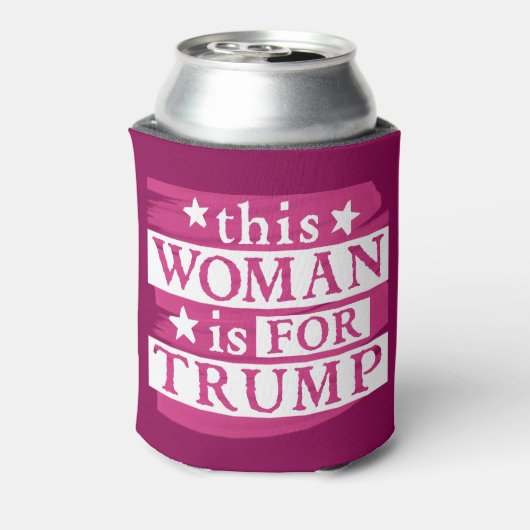 プロトランプ |この女性はトランプ選挙ギア 缶クーラー (缶裏面)