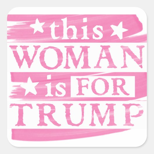 プロトランプ – この女性はトランプPINKスタンプ用 スクエアシール (正面)