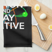 プロトンのように考えてポジティブに キッチンタオル (四つ折り)