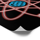 プロトンのように考えて ポジティブでいよう 科学 ポスター (角)