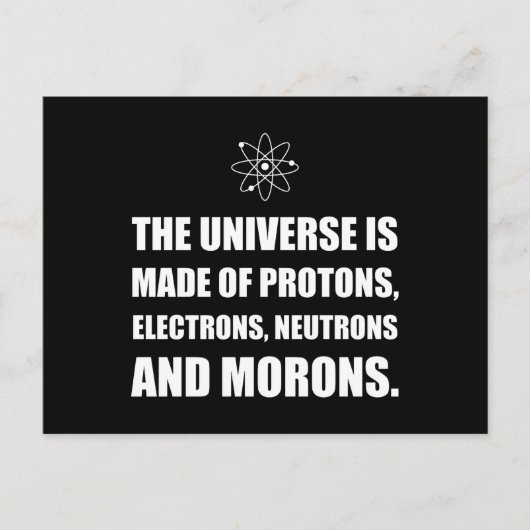 プロトンの電子中性子愚か者 ポストカード (正面)