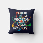 プロトンみたいに考えよう 面白い科学の名言 クッション (正面)
