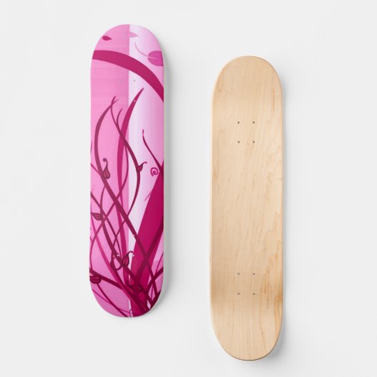 プロハワイアンによって汚されるさくらんぼの木製の女の子のカスタム スケートボード (正面)