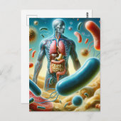 プロバイオティクス、生物学、ポストクロッシング ポストカード (正面/裏面)