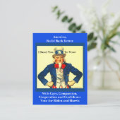 プロバイデン氏とハリス、ヴィンテージ叔父サム自由主義の、 ポストカード (スタンド正面)