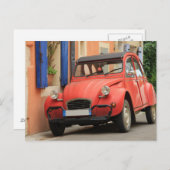 プロバクラシックンスフランスのの通りの上の車 ポストカード (正面/裏面)