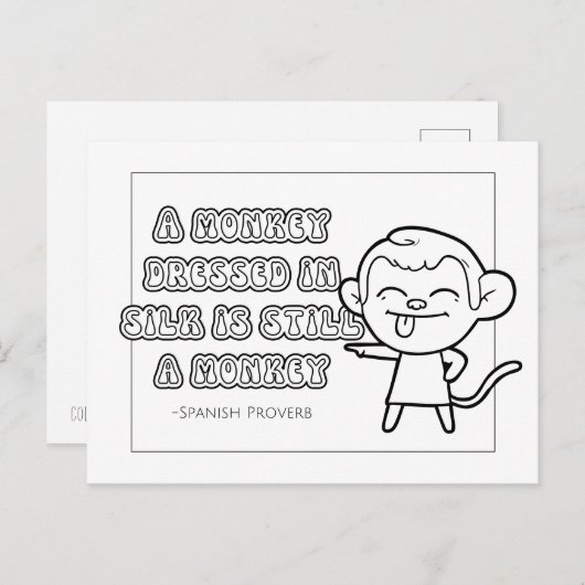 プロバスペインのブ着色はがき ポストカード (正面/裏面)