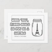 プロバフランスのブ着色はがき ポストカード (正面/裏面)