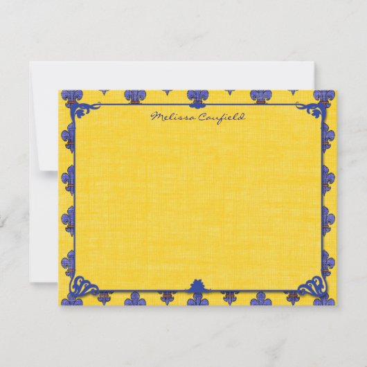 プロバフランスのンサルパーソナライズされたノートカード ノートカード (正面)